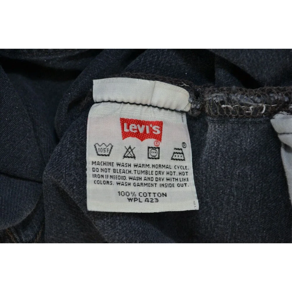 Vintage Levis 501 XX Button‎ Fly Denim 36x32 Fits 34x31 black Loose Jeans